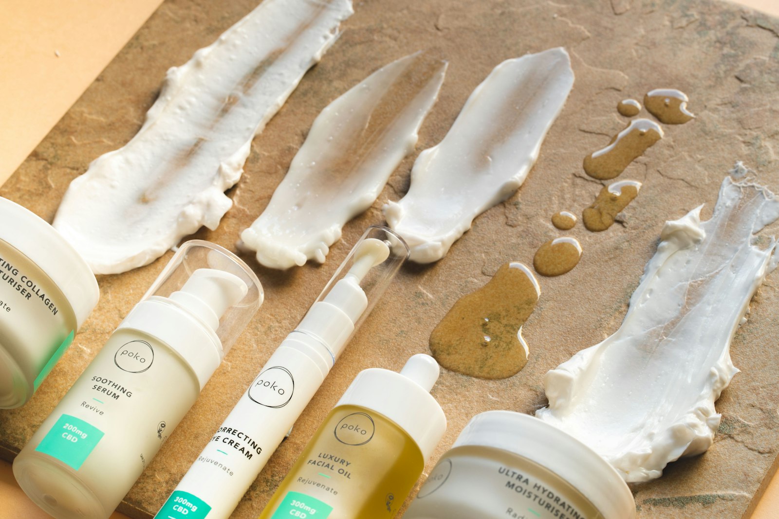 Eye cream application near eyes